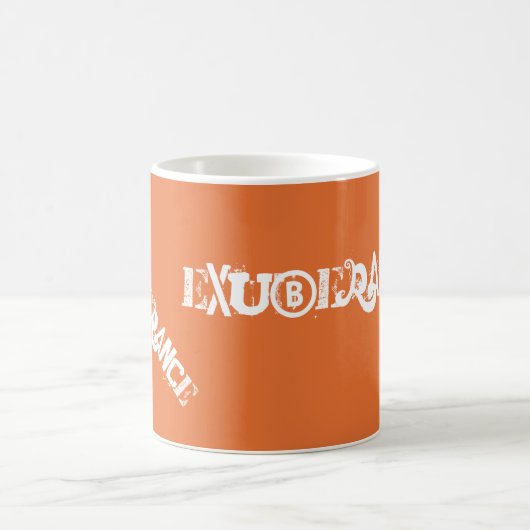 Mug Exuberance moderne Orange Bold Graffiti Typographi (Centre)