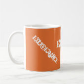 Mug Exuberance moderne Orange Bold Graffiti Typographi (Gauche)