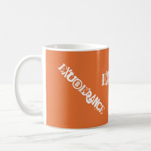 Mug Exuberance moderne Orange Bold Graffiti Typographi (Gauche)