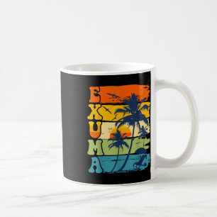 Mug Exuma Bahamas Retro Palm Tree Beach Vacatio été