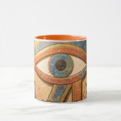 Mug Eye of Horus with Hieroglyphs Custom Spiritual  (Centre)