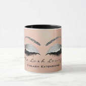 Mug Eyelash Extension Beauté Gris Argent Parties scint (Centre)