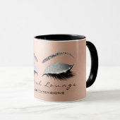 Mug Eyelash Extension Beauté Gris Argent Parties scint (Devant droit)