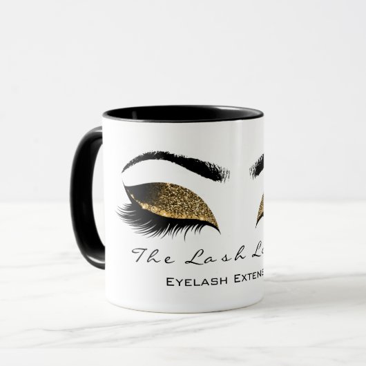Mug Eyelash Extension Beauty Maquillage Parties scinti (Devant gauche)
