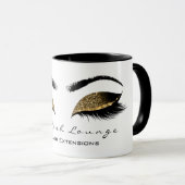 Mug Eyelash Extension Beauty Maquillage Parties scinti (Devant droit)