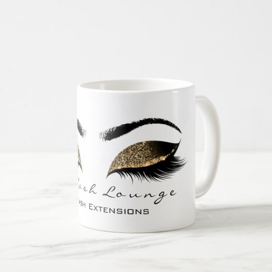 Mug Eyelash Extension Beauty Studio Honey Gold Parties (Devant droit)