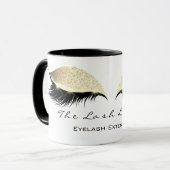 Mug Eyelash Extention Beauty Studio White Gold Parties (Devant gauche)