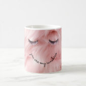Mug Eyelashes Faux Fur Rose (Centre)
