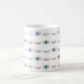 Mug Eyelashes oculaires bleus argenté Nazar Mati Motif (Centre)