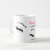Mug Eyelashes sourcils sourds Maquillage permanent Art (Devant gauche)