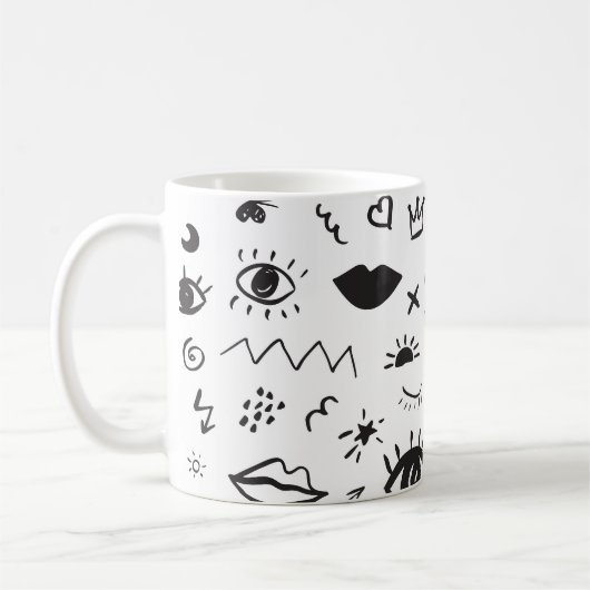 Mug Eyes Motif : Motif Vintage tendance (Gauche)