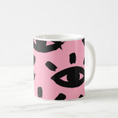 Mug Eyes Watercolor Brush, Motif Sketch. (Devant droit)