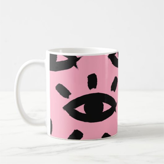 Mug Eyes Watercolor Brush, Motif Sketch. (Gauche)