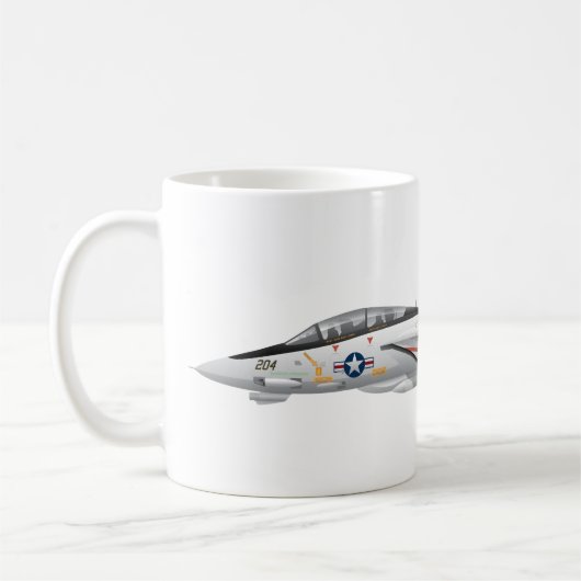 Mug F-14 Tomcat Military Fighter Jet VF-21 (Gauche)