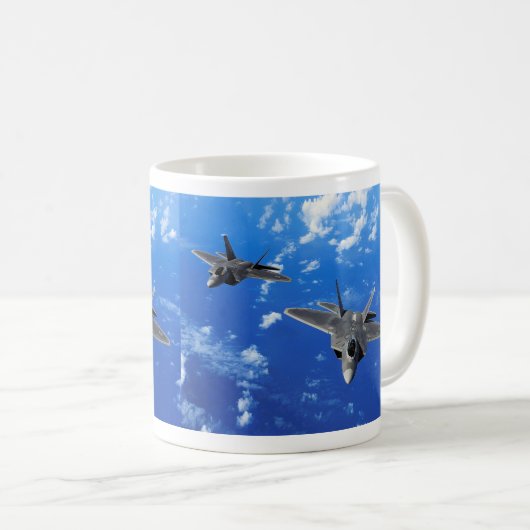 Mug F-22 Raptor コーヒーマグカップ (Devant droit)