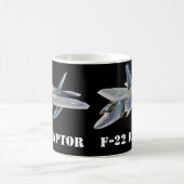 Mug F-22 Raptor Fighter Jet en noir (Centre)