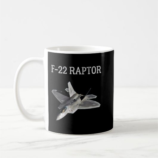 Mug F-22 Raptor Shirt Cool Fighter Jet F22 Raptor Jet (Gauche)
