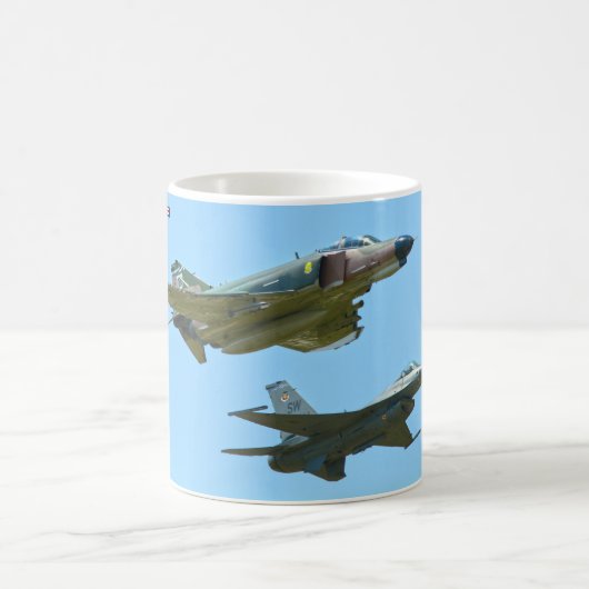 Mug F-4 PHANTOM et F-16 FALCON DE COMBAT (Centre)