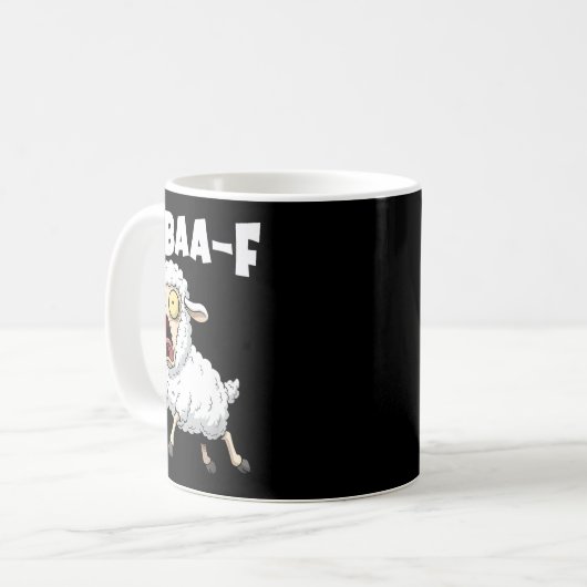 Mug F-baa-f Meme – Funny Screaming Meme Graphic  (Devant gauche)