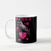 Mug F-caw-f Black Crow Black Bird Roses Heart Funny Va (Gauche)