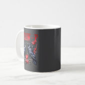 Mug F-caw-f Black Crow Black Bird Roses Heart Funny Va (Devant gauche)