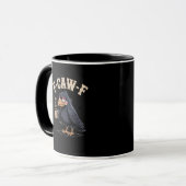 Mug F Caw F Café Corbeau Gothique Corbeau Drôle Hallow (Devant gauche)