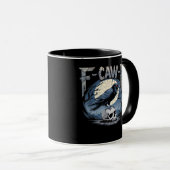 Mug F-Caw-F Corbeau Classique au Clair de Lune (Devant droit)