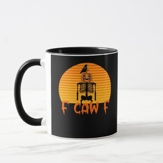 Mug F-Caw-F Corbeau Classique Esthétique Décontracté (Gauche)