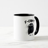 Mug F-Caw-F Corbeau Drôle Corbeau Amateurs d'oiseaux S (Devant droit)