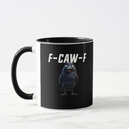 Mug F Caw F Corbeau Style Créatif Amusant (Gauche)