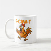 Mug F-caw-f Crow Funny Fcawf Black Bird Chicken Meme G (Gauche)