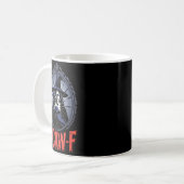 Mug F-caw-f Crow Funny Gothic Moon Black Bird Hallowee (Devant gauche)