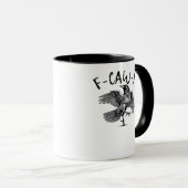 Mug F Caw F Crow Retro Classic Style (Devant droit)