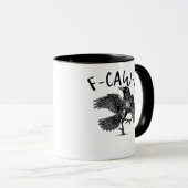 Mug F Caw F Crow Retro Classic Style (Devant droit)