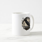 Mug F-Caw-F Drôle de Corbeau Punique Gothique Corbeau (Devant droit)