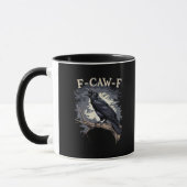 Mug F Caw F Funny Bird Crow Creative Casual Design (Gauche)