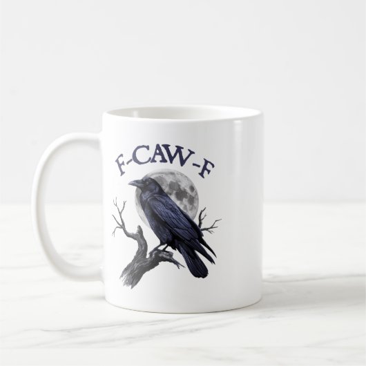 Mug F-caw-f Funny Black Bird Black Crow (Gauche)