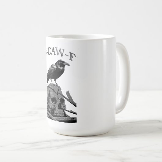 Mug F-Caw-F Funny Black Crow Bird (Devant droit)
