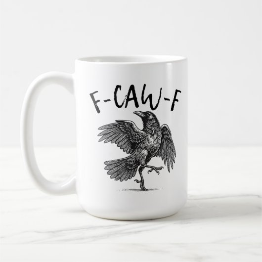 Mug  F-Caw-F Funny Black Crow F-Caw-F Funny Black Bird (Gauche)