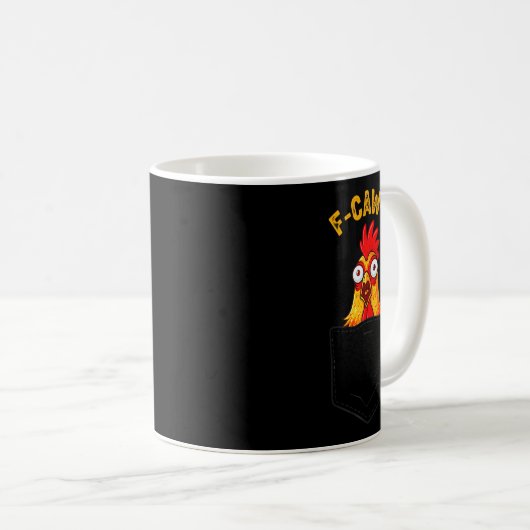 Mug F-caw-f Funny Chicken Cket Humor Quote Rooster Mem (Devant droit)