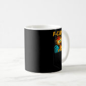 Mug F-caw-f Funny Chicken Cket Humor Quote Rooster Mem (Devant droit)