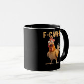 Mug F Caw F Funny Chicken Humor Rooster Meme Classic (Devant droit)