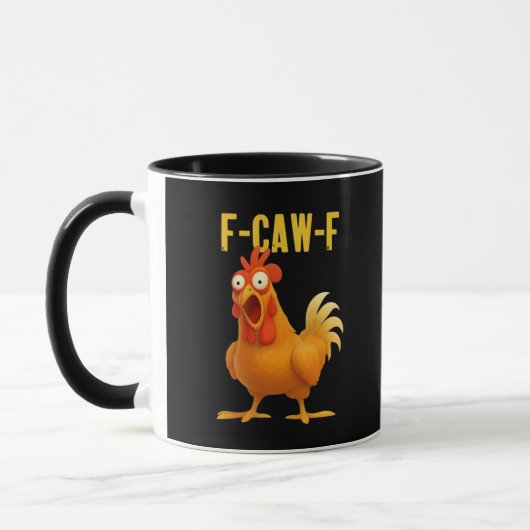 Mug F Caw F Funny Chicken Meme Trendy Modern Style (Gauche)