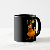 Mug F Caw F Funny Chicken Meme Trendy Modern Style (Devant droit)