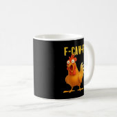 Mug F Caw F Funny Chicken Meme Trendy Modern Style (Devant droit)