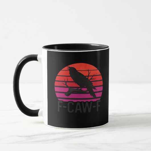 Mug F-Caw-F Funny Crow Classic Minimal Clean (Gauche)