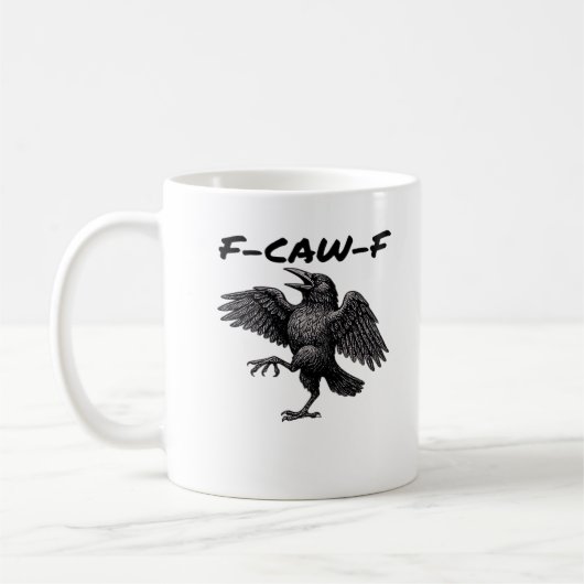 Mug F Caw F Graphisme Vintage Essentiel (Gauche)