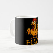Mug F-caw-f Humour de ferme de poulets drôle Mème de p (Devant gauche)