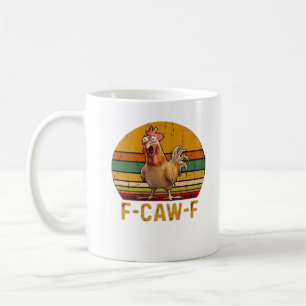 Mug F-Caw-F Humour de poulet essentiel minimaliste pro
