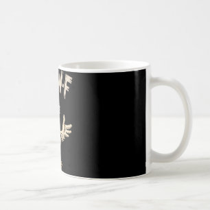 Mug F-caw-f poulet aux yeux écarquillés ferme dessin a